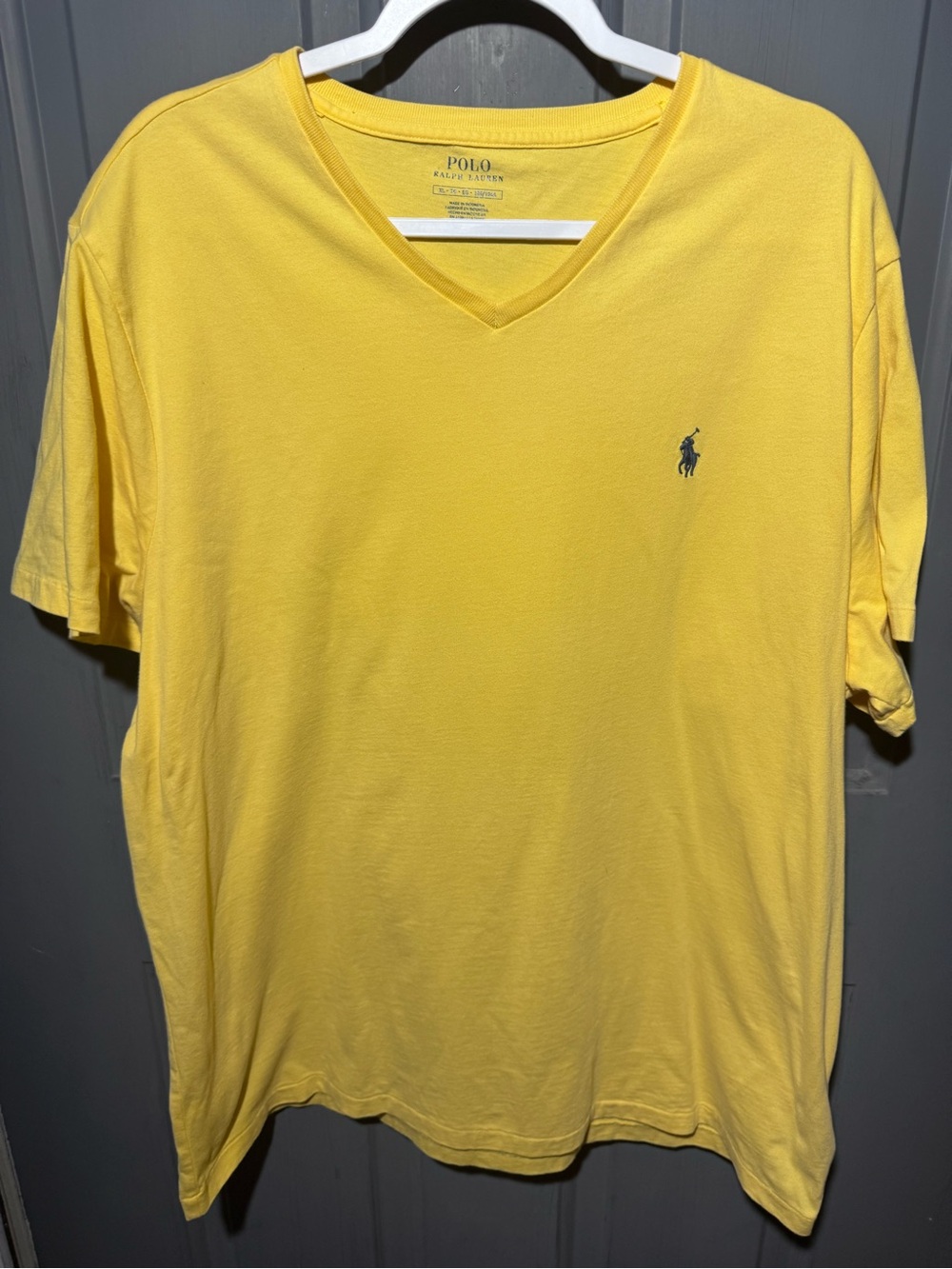 Polo by Ralph Lauren Yellow V-Neck Short Sleeve Tee